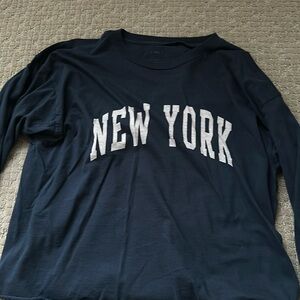 Navy New York Long Sleeve - Brandy